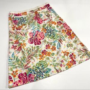 Talbots Floral A-Line Skirt - Multicolor